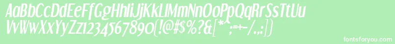 DreamOrphansBdIt Font – White Fonts on Green Background