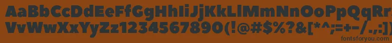PeaceSans Font – Black Fonts on Brown Background