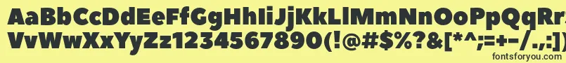 PeaceSans Font – Black Fonts on Yellow Background