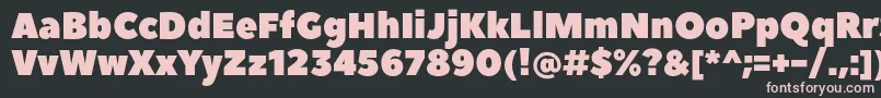 PeaceSans Font – Pink Fonts on Black Background