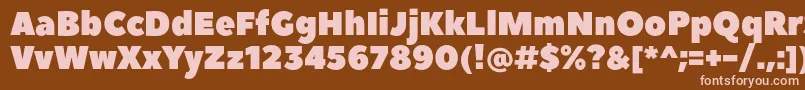 PeaceSans Font – Pink Fonts on Brown Background