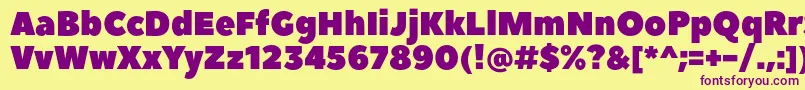PeaceSans Font – Purple Fonts on Yellow Background
