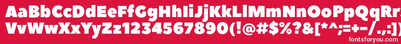 PeaceSans Font – White Fonts on Red Background