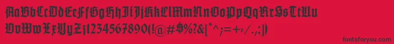 GotenburgABold Font – Black Fonts on Red Background