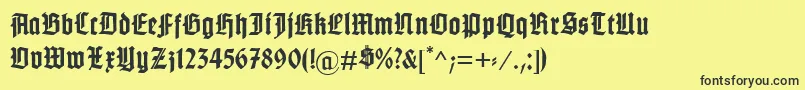 GotenburgABold Font – Black Fonts on Yellow Background