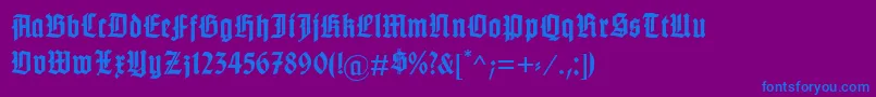 GotenburgABold Font – Blue Fonts on Purple Background