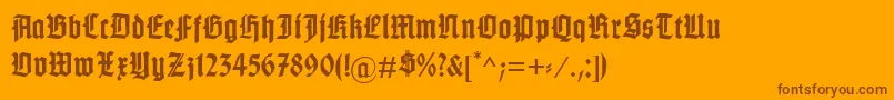 GotenburgABold Font – Brown Fonts on Orange Background