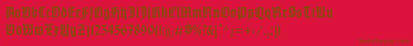 GotenburgABold Font – Brown Fonts on Red Background