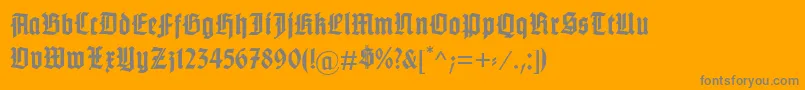 GotenburgABold Font – Gray Fonts on Orange Background