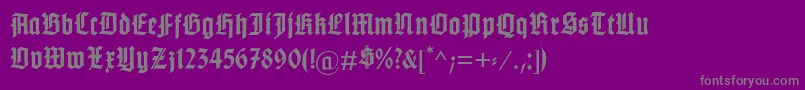 GotenburgABold Font – Gray Fonts on Purple Background