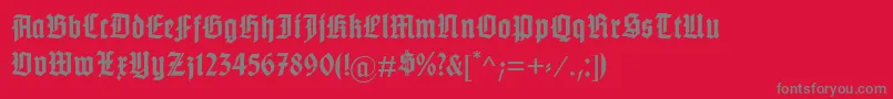 GotenburgABold Font – Gray Fonts on Red Background