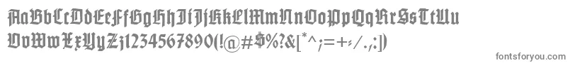 フォントGotenburgABold – 白い背景に灰色の文字