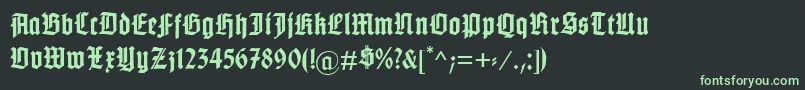 GotenburgABold Font – Green Fonts on Black Background