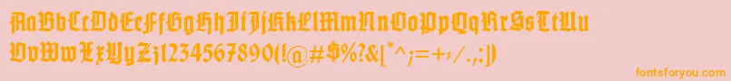 GotenburgABold Font – Orange Fonts on Pink Background