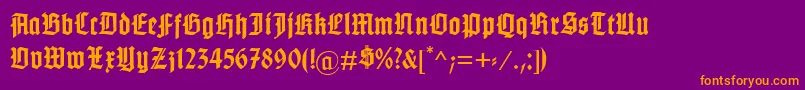 GotenburgABold Font – Orange Fonts on Purple Background