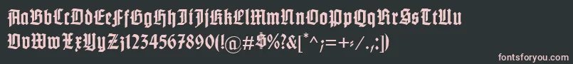 GotenburgABold Font – Pink Fonts on Black Background