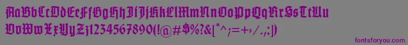 GotenburgABold Font – Purple Fonts on Gray Background