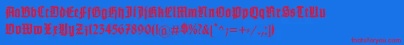 GotenburgABold Font – Red Fonts on Blue Background