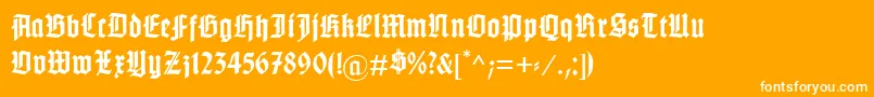 GotenburgABold Font – White Fonts on Orange Background