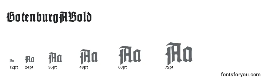 GotenburgABold font sizes
