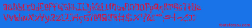 フォントNonBlockingSocket – 赤い文字の青い背景