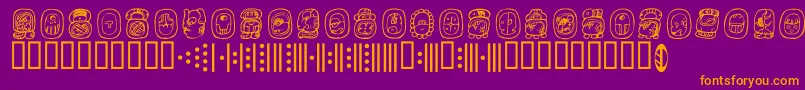 Abaj Font – Orange Fonts on Purple Background