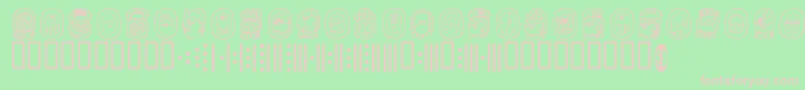 Abaj Font – Pink Fonts on Green Background