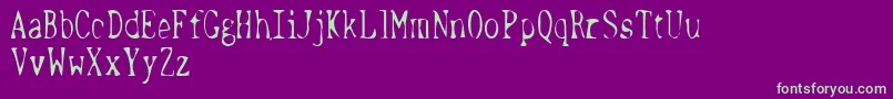 TerritorialEnterpriseDemo Font – Green Fonts on Purple Background