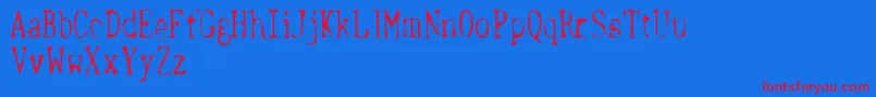 TerritorialEnterpriseDemo Font – Red Fonts on Blue Background