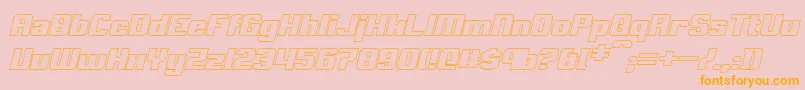 En savoir plus sur la police ClarkBoldItalicHollow Police ClarkBoldItalicHollow – polices orange sur fond rose