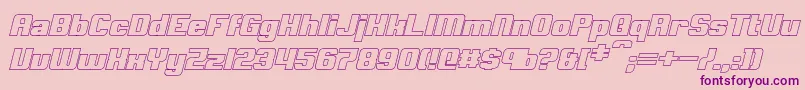 Подробнее о шрифте ClarkBoldItalicHollow Шрифт ClarkBoldItalicHollow – фиолетовые шрифты на розовом фоне