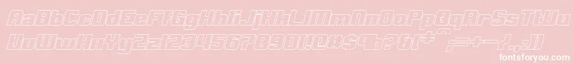 ClarkBoldItalicHollow Font – White Fonts on Pink Background
