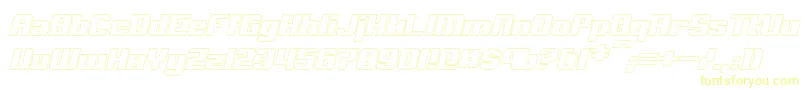ClarkBoldItalicHollow Font – Yellow Fonts
