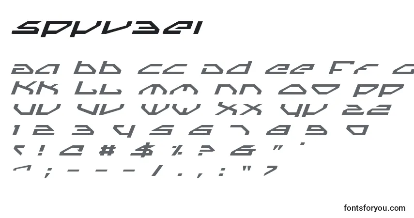 A fonte Spyv3ei – alfabeto, números, caracteres especiais