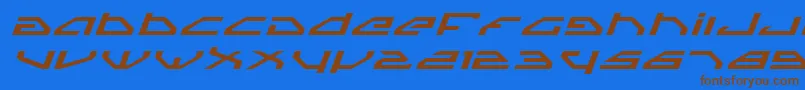 Spyv3ei Font – Brown Fonts on Blue Background