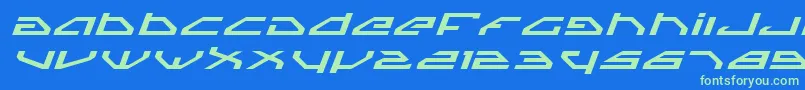 Spyv3ei Font – Green Fonts on Blue Background