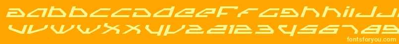 Spyv3ei Font – Yellow Fonts on Orange Background