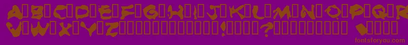 BurnedRubberBlack Font – Brown Fonts on Purple Background