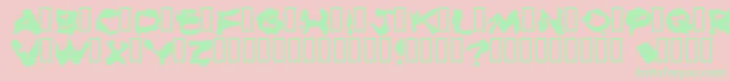 BurnedRubberBlack Font – Green Fonts on Pink Background