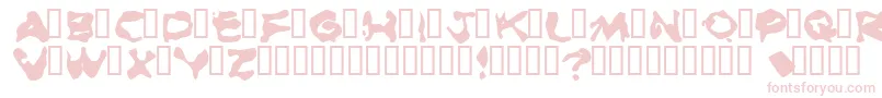 BurnedRubberBlack Font – Pink Fonts on White Background