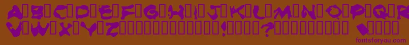 BurnedRubberBlack Font – Purple Fonts on Brown Background