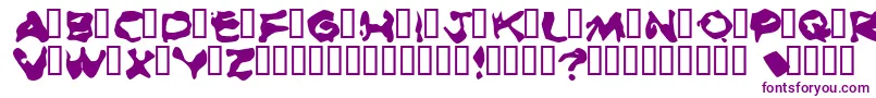 BurnedRubberBlack Font – Purple Fonts on White Background