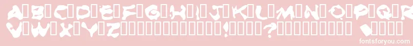 BurnedRubberBlack Font – White Fonts on Pink Background