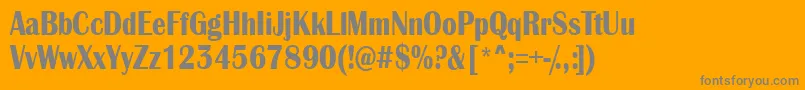AlbionicnrBold Font – Gray Fonts on Orange Background