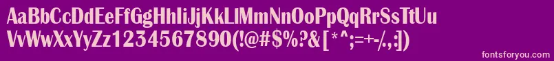 AlbionicnrBold Font – Pink Fonts on Purple Background