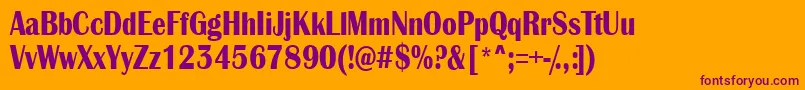 AlbionicnrBold Font – Purple Fonts on Orange Background