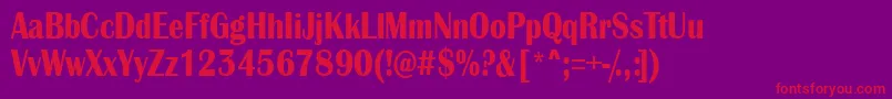 AlbionicnrBold Font – Red Fonts on Purple Background