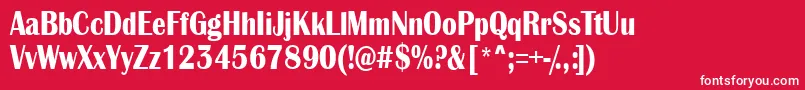 AlbionicnrBold Font – White Fonts on Red Background