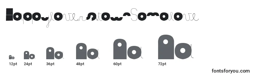 HappyloverstownSomalove Font Sizes
