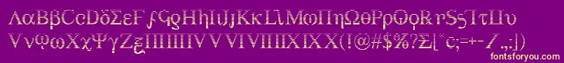 Achilles3grad Font – Yellow Fonts on Purple Background